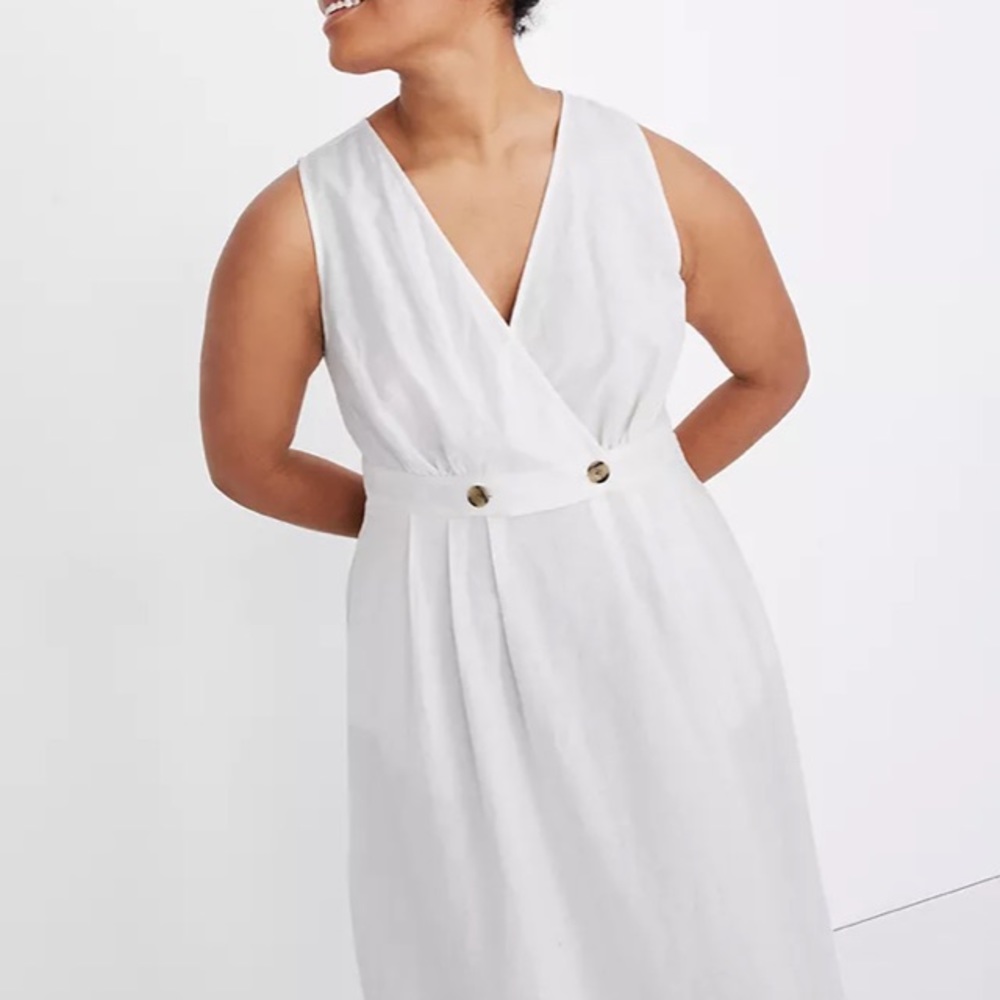 Madewell Button Waist Wrap Dress